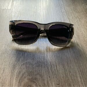 quay australia after hours bevel gray smoke oversized square sunglasses eyewear